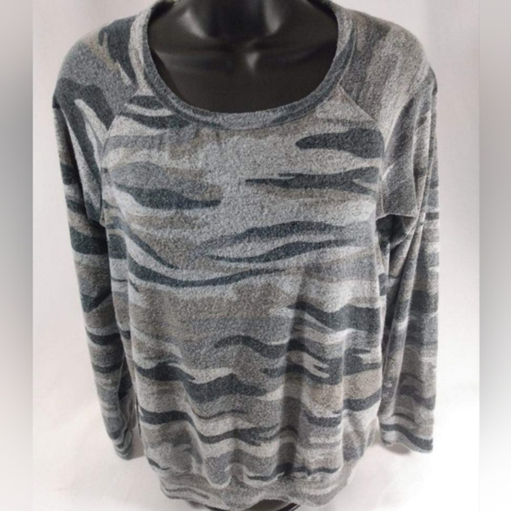Sweater Camouflage Soft Long Sleeve Shirt Buffalo David Britton Women's Small